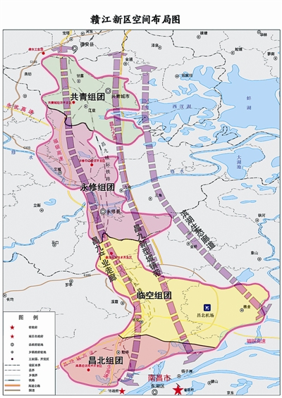 贛江新區空間布局圖