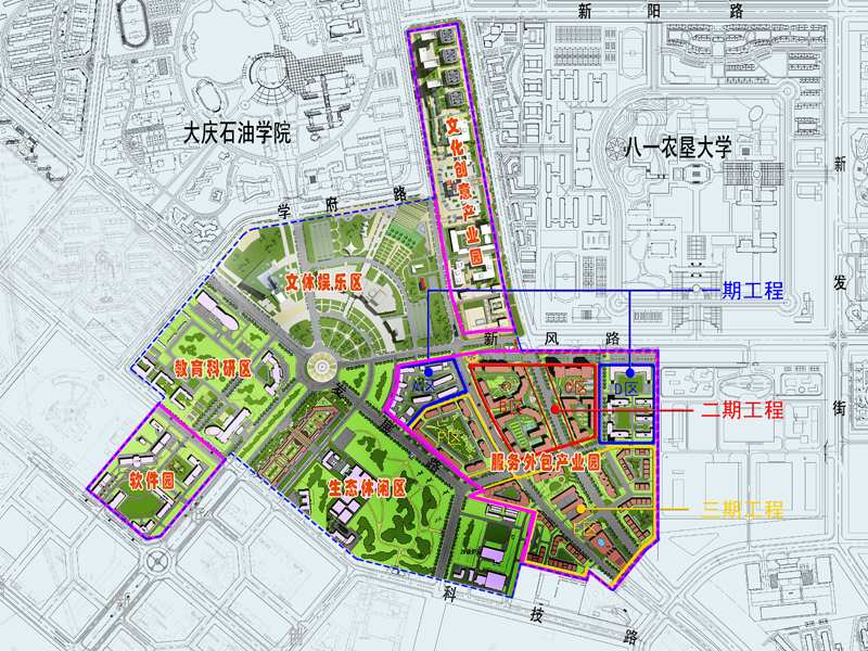 大慶服務外包園區規劃建設總平面圖