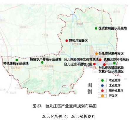 臺兒莊區產業空間規劃布局圖