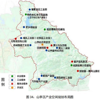 山亭區產業空間規劃布局圖