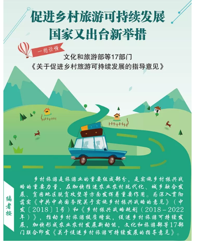 關于促進鄉村旅游可持續發展的指導意見