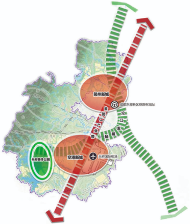 成都東部新區空間布局圖