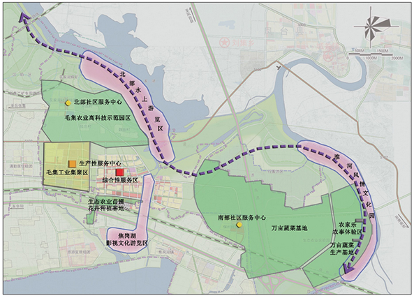 毛集鎮產業空間布局