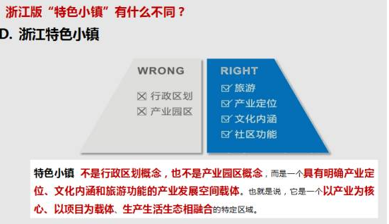 浙江特色小鎮的不同