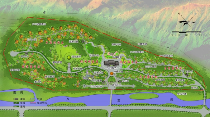 卓爾山風景區森林露營地總體平面圖 卓爾山風景區森林露營地總體平面圖