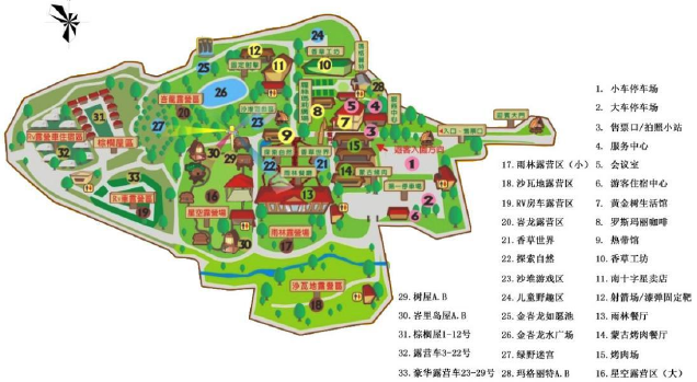 臺灣松田崗休閑度假農莊露營地平面規(guī)劃圖 臺灣松田崗休閑度假農莊露營地平面規(guī)劃圖
