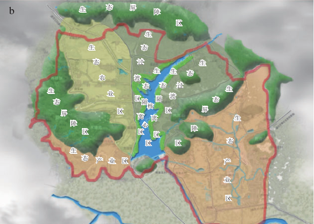 圖1-b 朱家林田園綜合體生態格局 圖1-b 朱家林田園綜合體生態格局