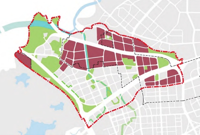 深圳市龍田片區產業用地空間布局示意圖 深圳市龍田片區產業用地空間布局示意圖