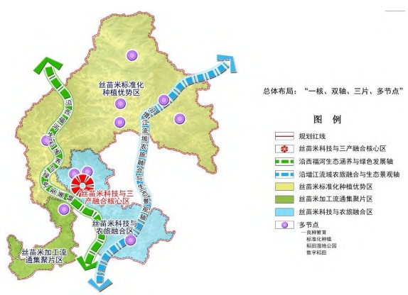增城區絲苗米產業園總體布局圖 增城區絲苗米產業園總體布局圖