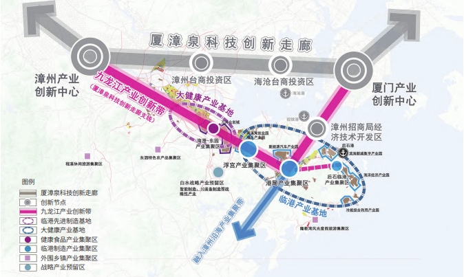 漳州市龍海區產業集群布局規劃示意圖 漳州市龍海區產業集群布局規劃示意圖