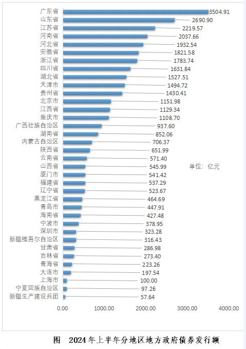 2024年1-6月份地方政府債券發行情況 2024年1-6月份地方政府債券發行情況