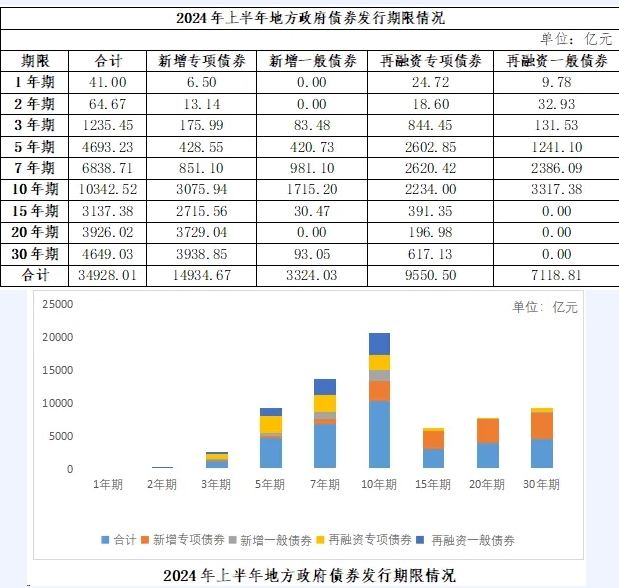 2024年1-6月份地方政府債券發行情況 2024年1-6月份地方政府債券發行情況