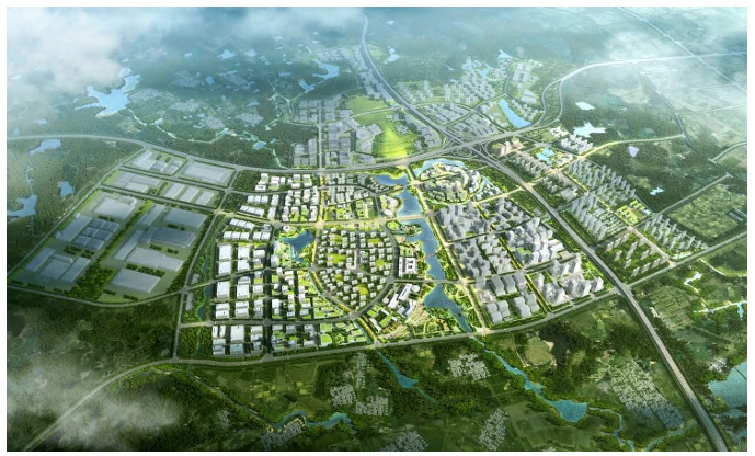 江蘇軟件園城市設計整體鳥瞰圖 江蘇軟件園城市設計整體鳥瞰圖
